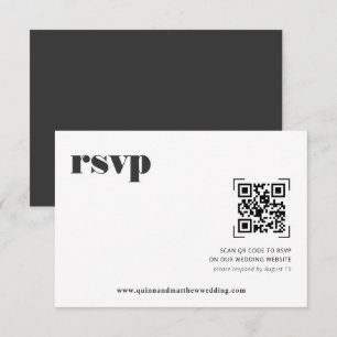Minimal moderne   Code QR Mariage RSVP