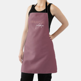 Minimal Moderne Dusty Rose Elegantes Skript Schürze