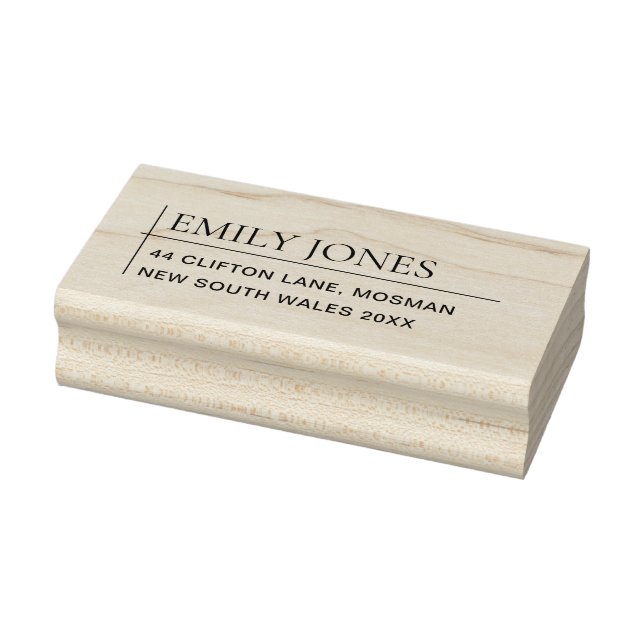 MINIMAL MODERNE EINFACHE BOLD-TYPOGRAFIE-ADRESSE GUMMISTEMPEL (Stempel)