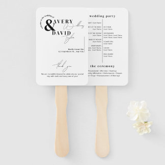 Minimal moderne einfache Hochzeit Fächer