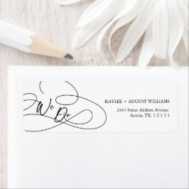 Minimal moderne Extravagante Schrift "We Do" Hochz