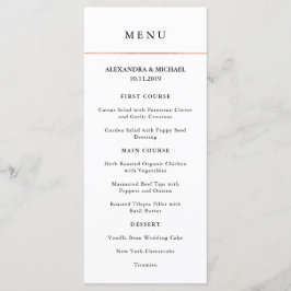 Minimal moderne | Faux Rose Gold Border Menu