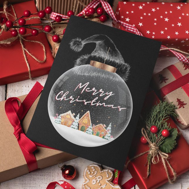 Minimal Moderne frohe Weihnachten Postkarte (Von Creator hochgeladen)