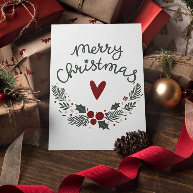 Minimal Moderne frohe Weihnachtskarte Postkarte (Von Creator hochgeladen)