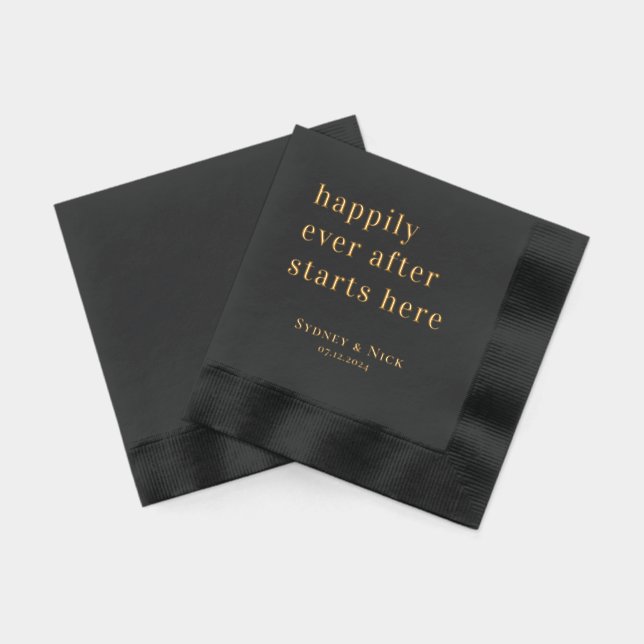 Minimal moderne | Mariage Monogram Napkins (Verso)