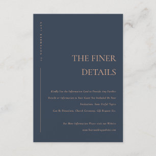 Minimal moderne Marinerosttypografie - Hochzeitsde Begleitkarte