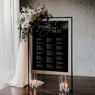 Minimal moderne noir blanc Trouvez votre Mariage d