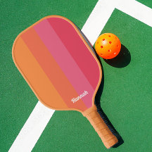 Minimal moderne rosa und orange Streifen Personali