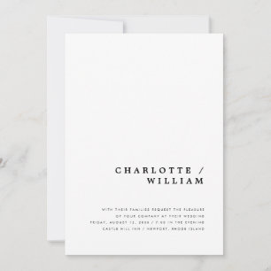 Minimal moderne schicke Typografie Einladung zur H