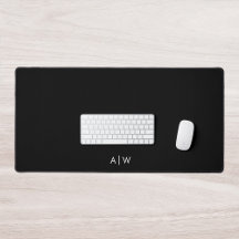 Minimal moderne Schwarz-Monogramm-Initial-Office