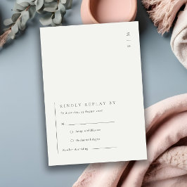 Minimal moderne Schwarz-weiße Typografie Hochzeit  Begleitkarte