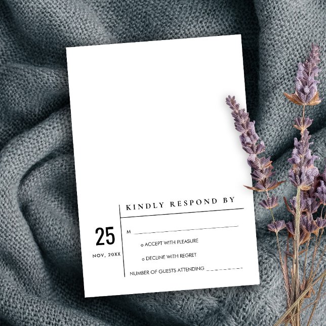 MINIMAL MODERNE SCHWARZ-WEISSE TYPOGRAFISCHE BREIT EINLADUNG (Von Creator hochgeladen)