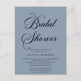 Minimal moderne Script Bridal Dusche Einladung Postkarte