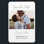 Minimal moderne SkriptWedding Save the Date Magnet<br><div class="desc">Minimal moderne SkriptWedding Save the Date Magnet</div>