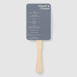 Minimal moderne Soft Gray Blue Lavender Typografie Fächer