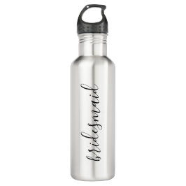 Minimal moderne Typografie Hochzeit Bridesmaid Ges Edelstahlflasche