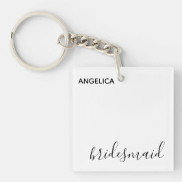 Minimal moderne Typografie Hochzeit Bridesmaid Ges Schlüsselanhänger
