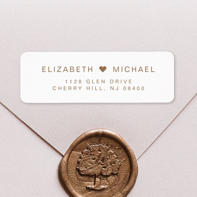 Minimal moderne White-Wedding-Rücksendeadresse (Von Creator hochgeladen)