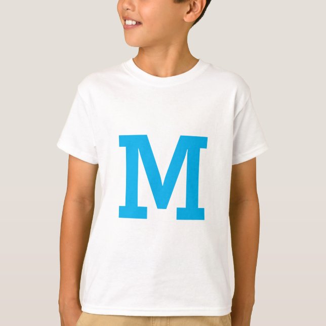 Minimal moderner, benutzerdefinierter Blauer Anfan T-Shirt (Vorderseite)