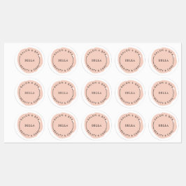 Minimal Moderner Blush Salon und Wellness-Center Etiketten