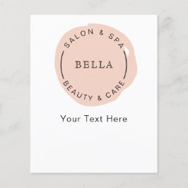 Minimal Moderner Blush Salon Wellness-Center Coupo Flyer