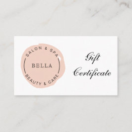 Minimal Moderner Blush Salon Wellness-Center Gesch Empfehlungskarte