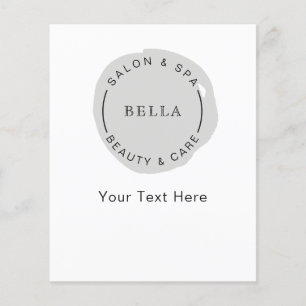 Minimal Moderner Grausalon und Wellness-Center Bus Flyer