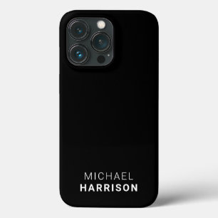 Minimal moderner Monogramm Schwarz Case-Mate iPhone Hülle