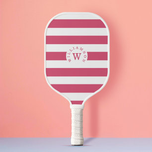 Minimal moderner rosa Streifen, kundenspezifisch M Pickleball Schläger