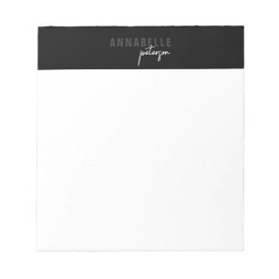 Minimal Modernes Beruflich Schwarzes Einfach Notizblock