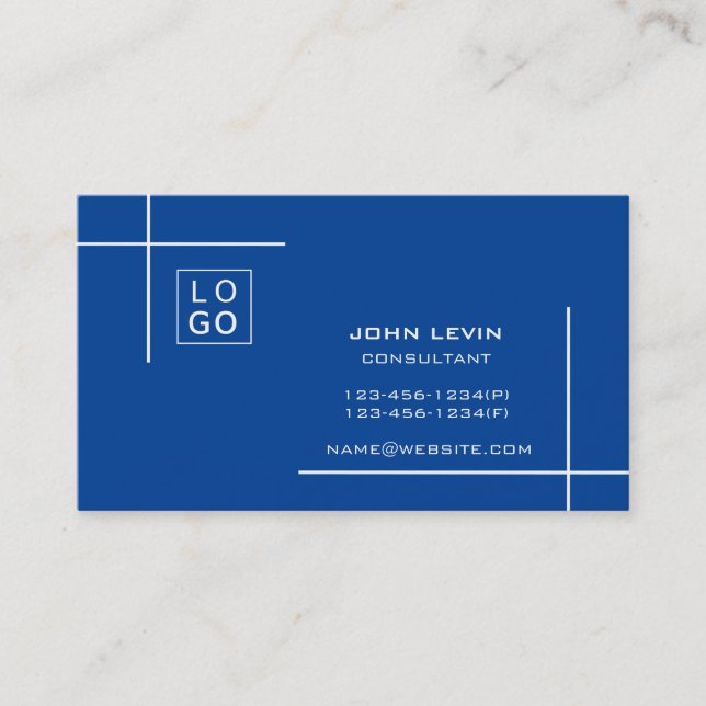 Minimal modernes Berufliches Logo Benutzerfreundli Visitenkarte (Vorderseite)