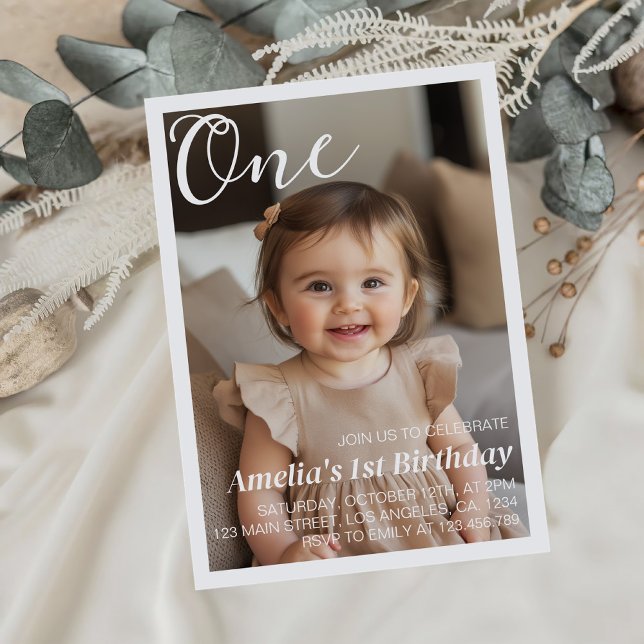 Minimal Modernes Foto Einladung (Von Creator hochgeladen)