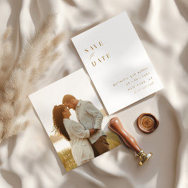 Minimal Modernes Foto Hochzeit Save The Date