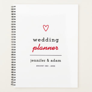 Minimal Modernes Herz - Hochzeitsplaner Planer