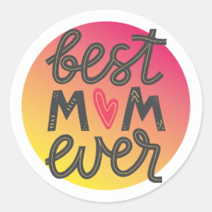 Minimal Mom Aufkleber   beste Mutter überhaupt