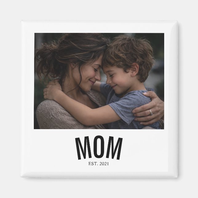Minimal Mom Established Photo Magnet (Vorne)