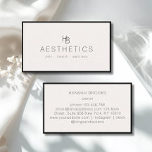 Minimal Monogram Beige Schwarzes Salon 