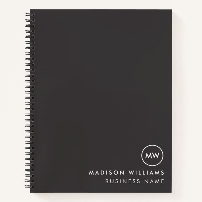 Minimal-Monogram-Notebook Notizbuch (Vorderseite)