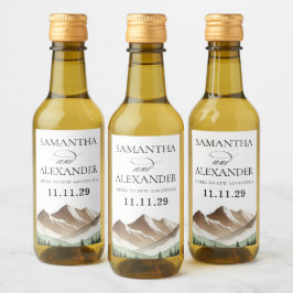 Minimal Mountain Weinetikett