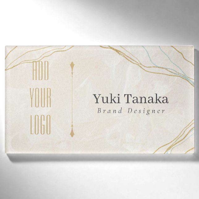 Minimal Name Badge | Elegant Magnetic Acrylic Name Namenschild (Vorderseite)