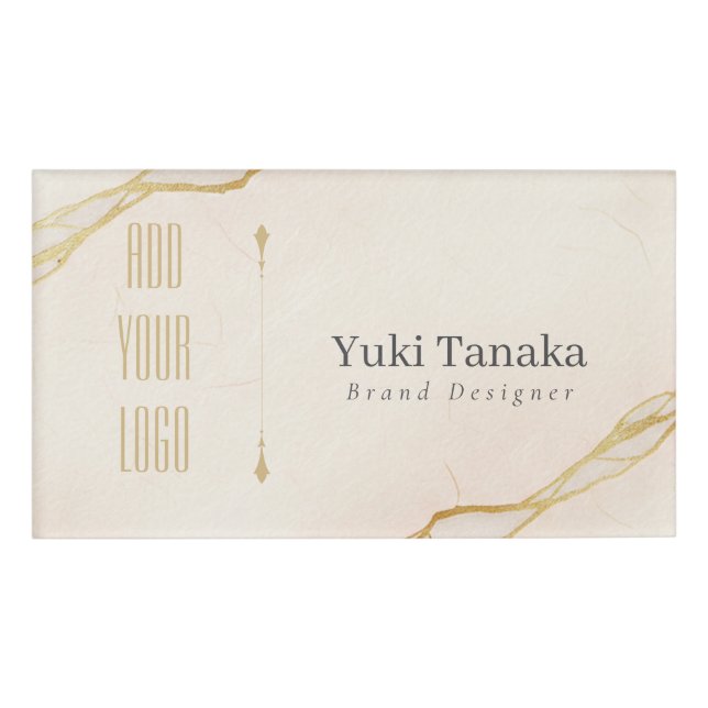 Minimal Name Badge | Elegant Magnetic Acrylic Name Namenschild (Vorderseite)