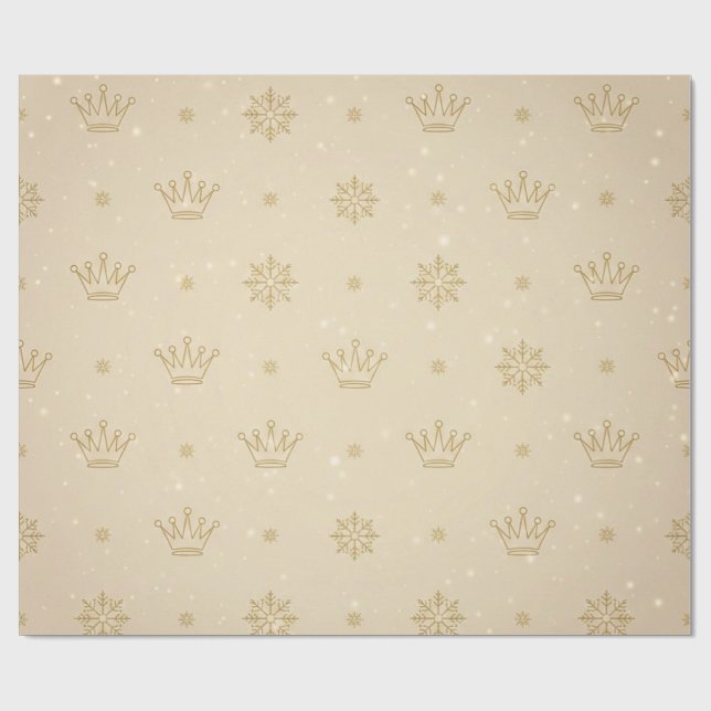 Minimal Neutral Luxe Christmas Wrapping Paper Geschenkpapier (Flach)