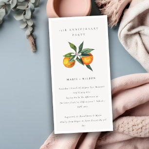 Minimal Orange Boho Jährliche Einladung