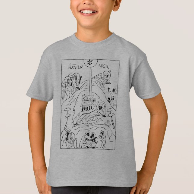 Minimal-Orthodoxe Krippe T-Shirt (Vorderseite)