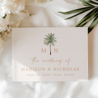 Minimal Palm Tree Monogram Foto Wedding