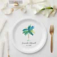 Minimal Palm Tree Tropical Beach Hochzeit