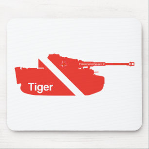 Minimal Panzerkampfwagen VI, rot Mousepad
