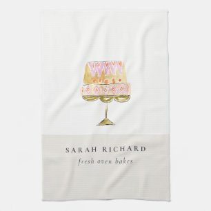 Minimal Pastel Farbenfrohe Bäckerei Geschirrtuch