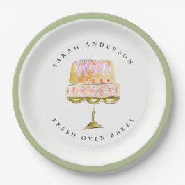 Minimal Pastel Farbenfrohe Bäckerei Pappteller