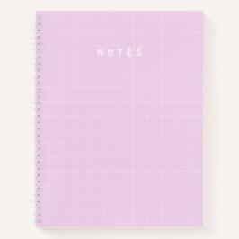 Minimal Pastel Grid "NOTES" Cover - Niedliche Ästh Notizbuch